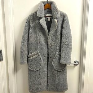 The Arrivals - Koda. Oversized Teddy Shearling Coat. F/W18 collection. Size XS.
